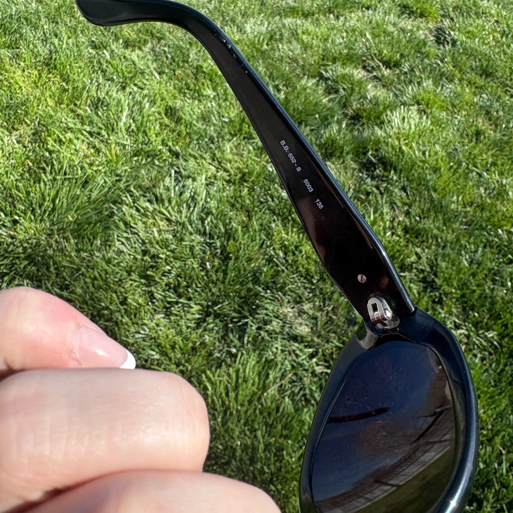 Women’s Vintage Brooks Brothers Black Gloss Polarized Sunglasses Vintage - Picture 4 of 7